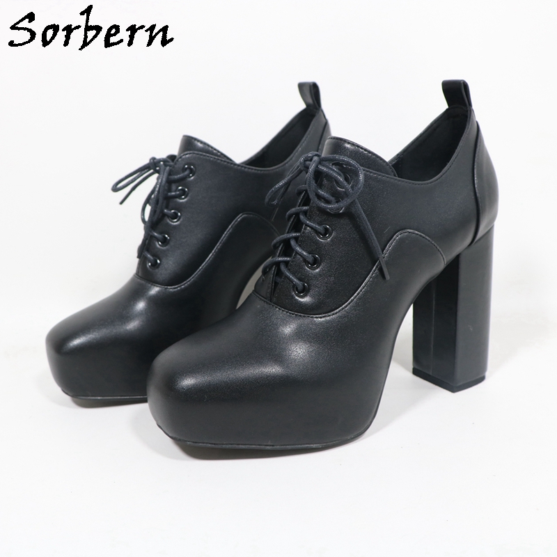 Pump Heel Block - Sorbern 유니섹스 스타일 펌프 슈즈 여성