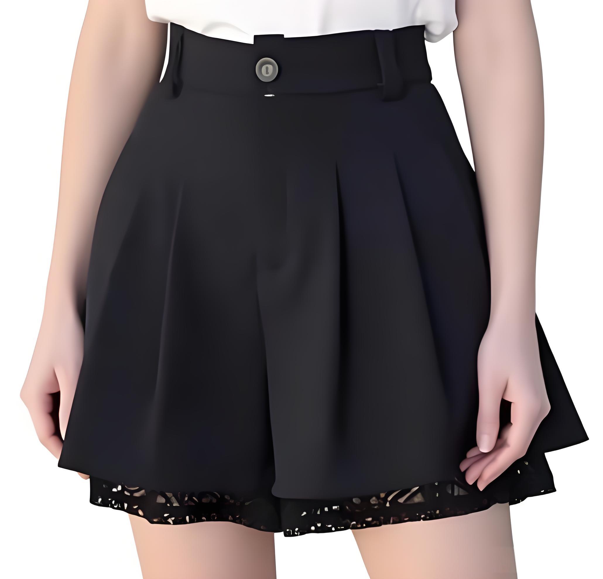 Women'S Formal Wear Pants Suit - 여성 하이웨이스트 테일러드 트라우저 큘롯 플리츠