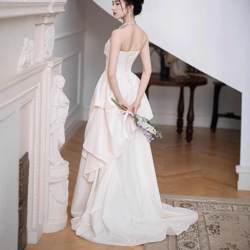 Women'S Formal Wear To A Wedding - 프랑스식 스트랩리스 신부 약혼 드레스, 여성