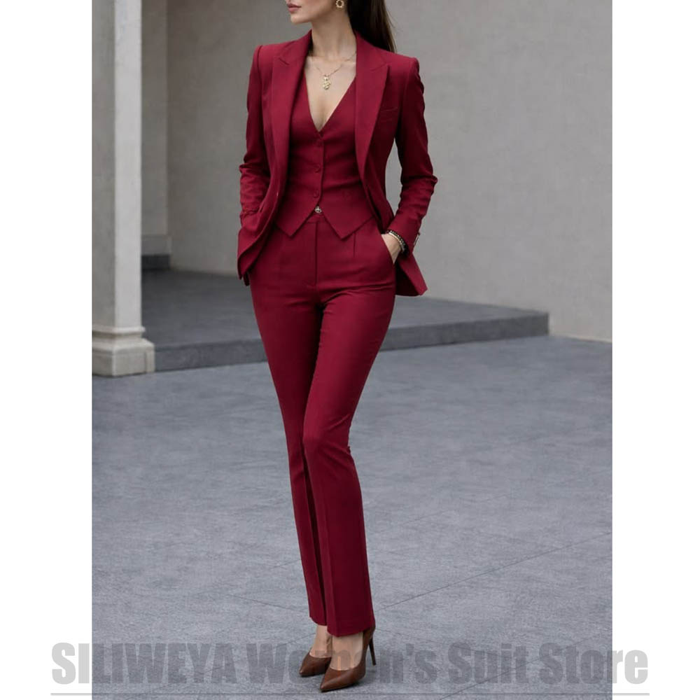 Women Formal Wear Vest - 여성 3 피스 정장 세트 블레이저