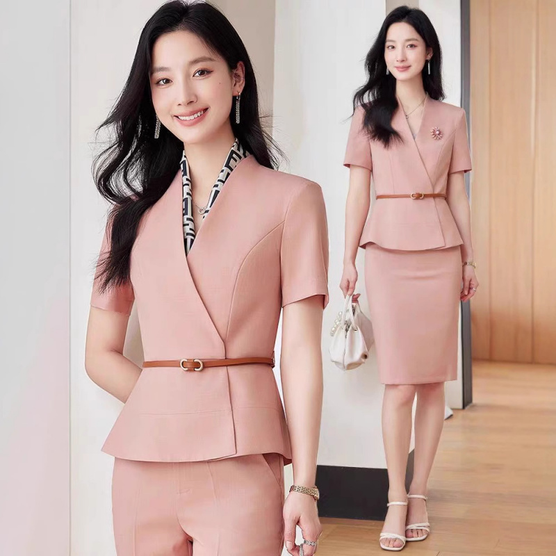 Formal Wear Jewelry For Women - 여성용 반팔 정장2025신상 여름 얇은 출퇴근