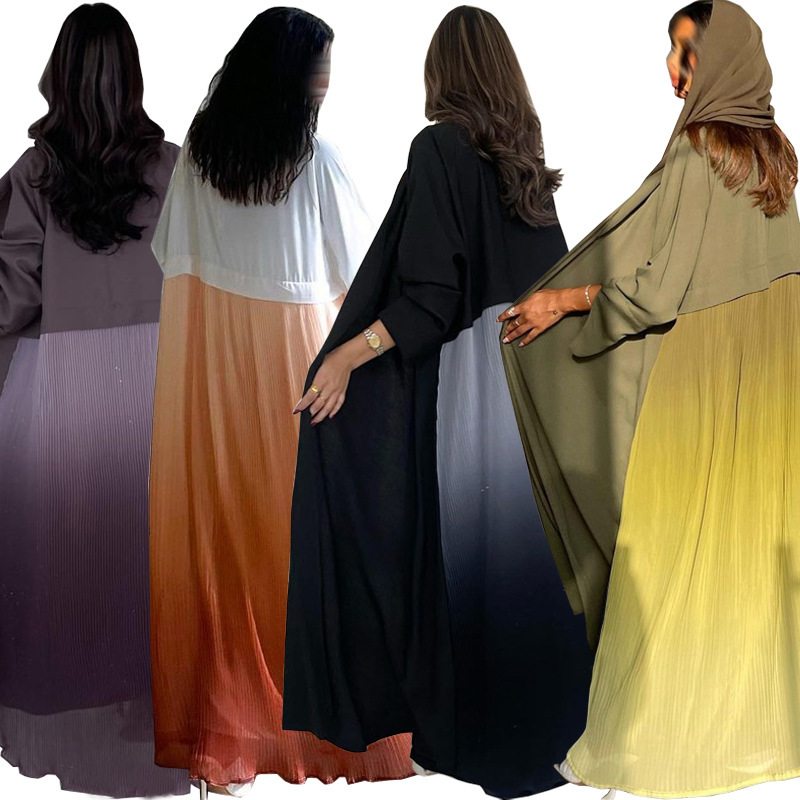Women Formal Wear Dubai - 무슬림 여성 주름 아바야 드레스 두바이