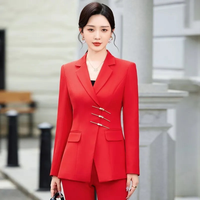 화이트 레드 블랙 블레이저 재킷 및 바지 세트 바지,  - Women Formal Wear Black 리뷰 및 가격
