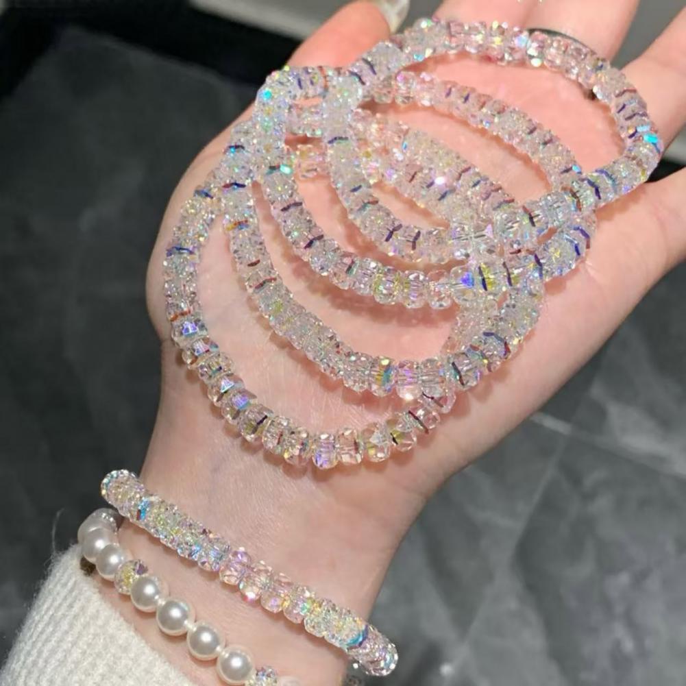 여성 팔찌 탄성 로프 인공 크리스탈 팔찌 비 페이딩 인 - Formal Wear Jewelry For Women 리뷰 및 가격