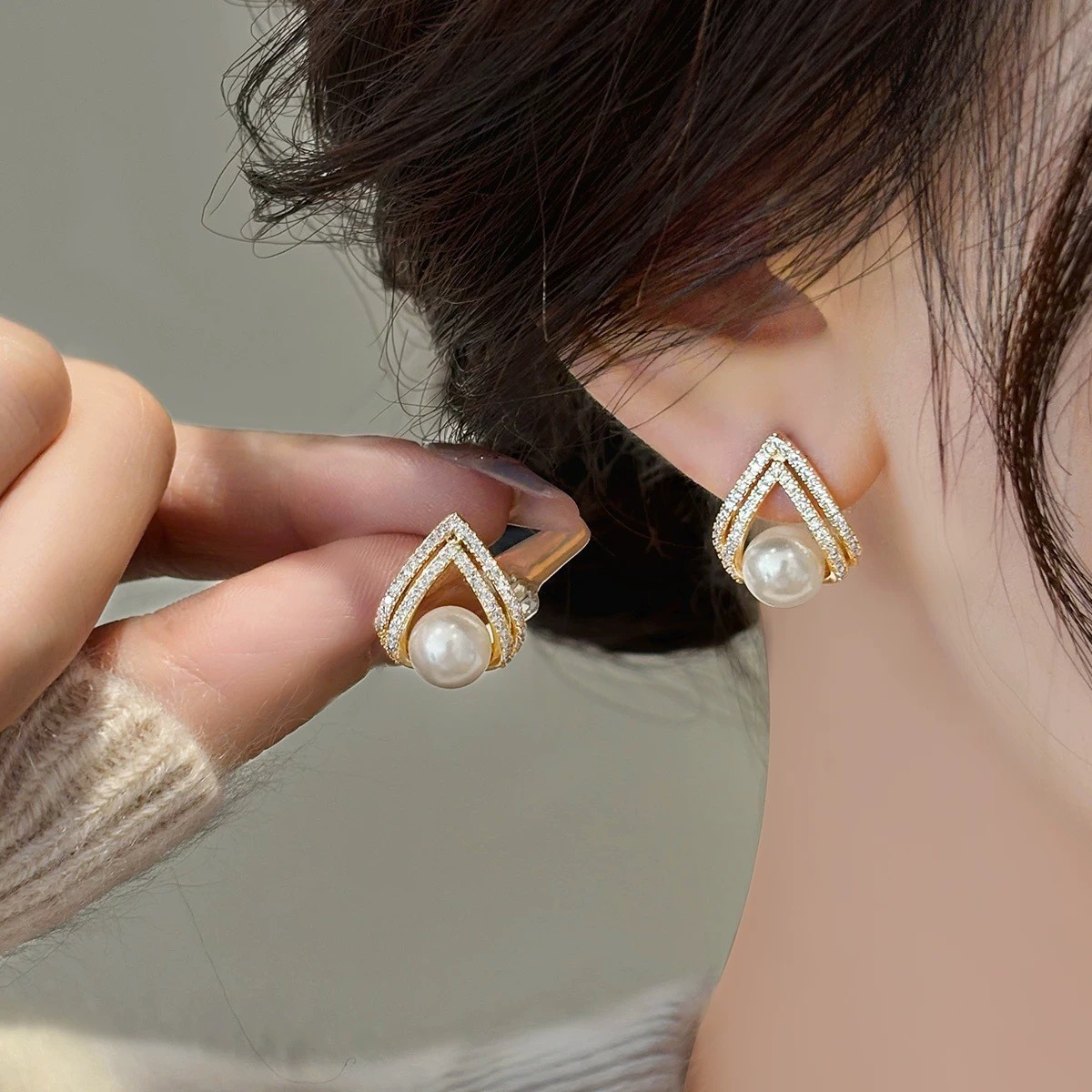 925 실버 바늘 한국 패션 와인 레드 진주 귀걸이 여 - Pearl Earring Stud 리뷰 및 가격