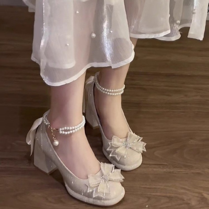 블록 힐 여성 플랫폼 프렌치 보우 펌프스 - Pump Heel Block 리뷰 및 가격