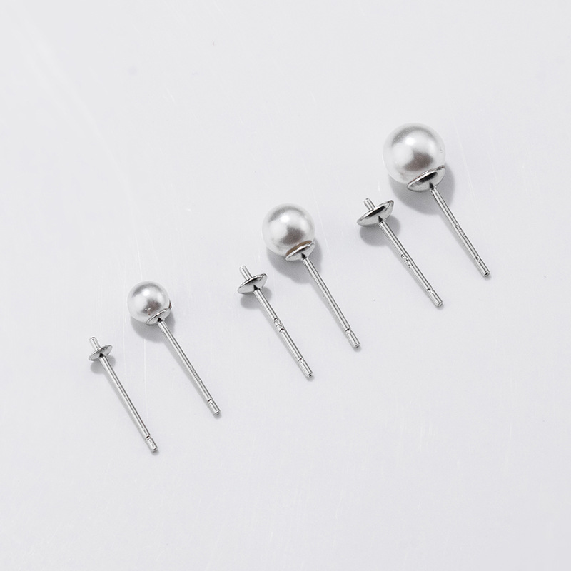 S925 스털링 실버 귀걸이 베이스 핀 세팅, 진주 5 - Pearl Earring Stud 리뷰 및 가격
