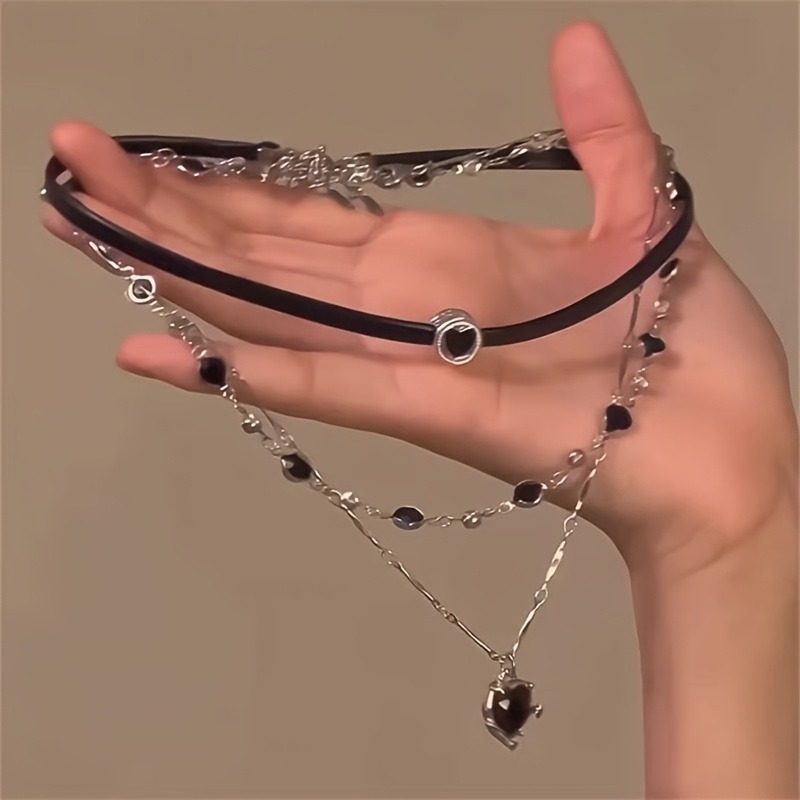 고딕 스타일 레이어드 하트 모양 목걸이 체인 쥬얼리,  - Formal Wear Jewelry For Women 리뷰 및 가격
