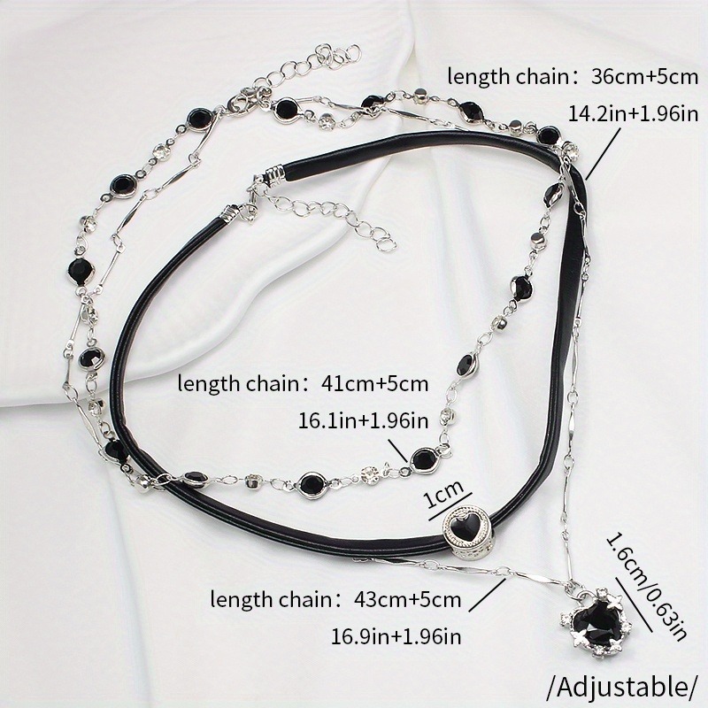 고딕 스타일 레이어드 하트 모양 목걸이 체인 쥬얼리,  - Formal Wear Jewelry For Women 리뷰 및 가격