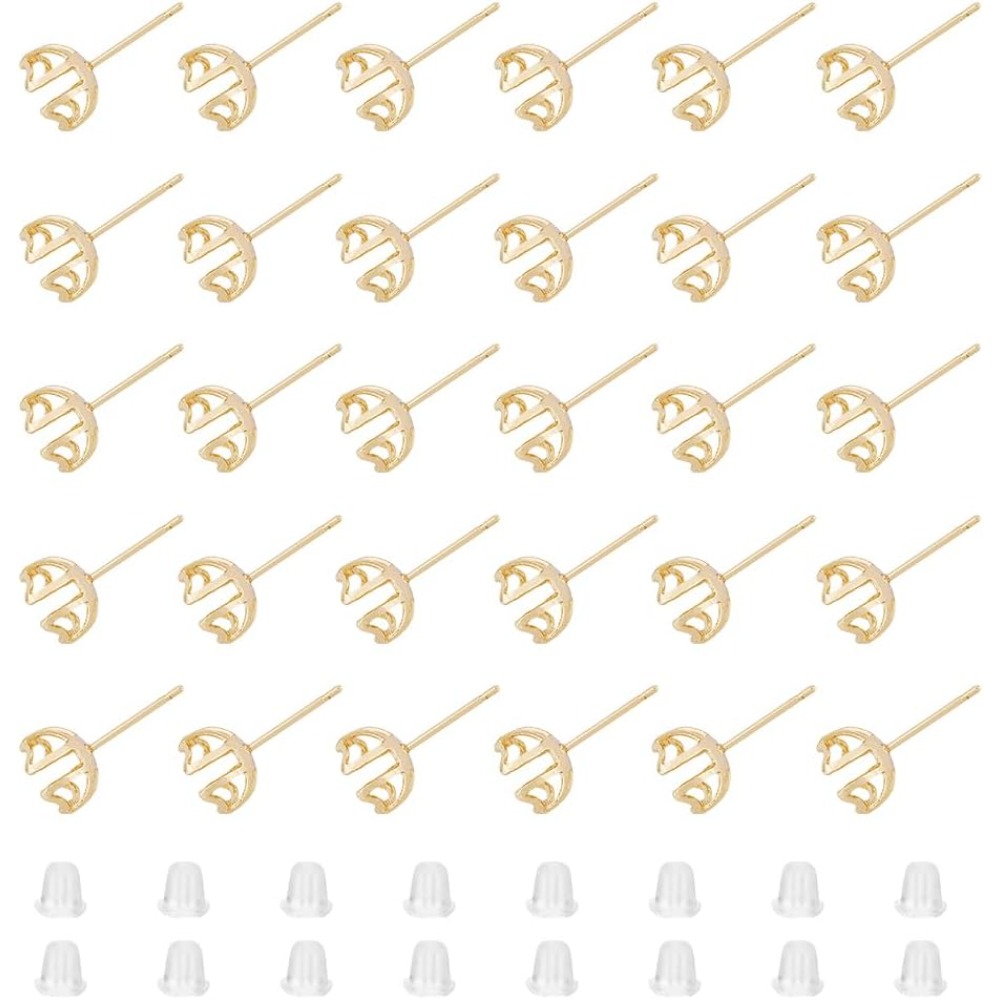 30개입 귀걸이 마운팅 4-하트 프롱 귀걸이 세팅 진주 - Pearl Earring Stud 리뷰 및 가격
