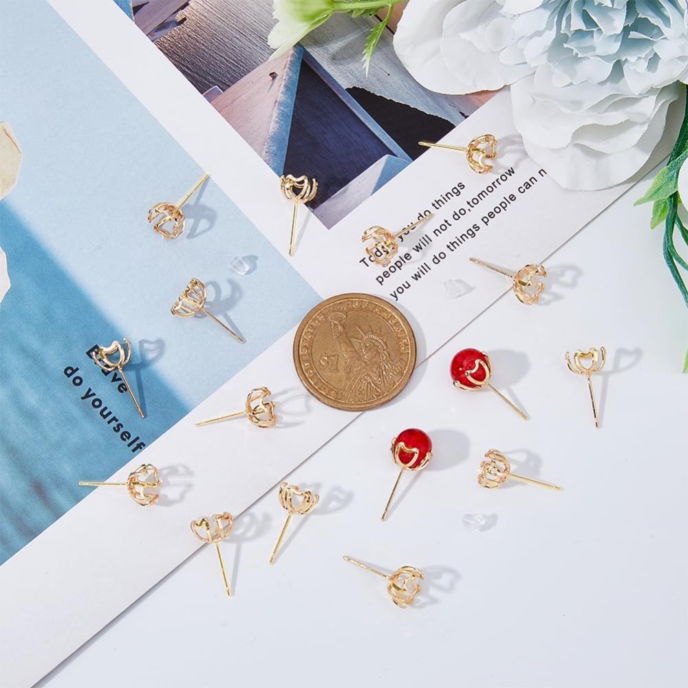 30개입 귀걸이 마운팅 4-하트 프롱 귀걸이 세팅 진주 - Pearl Earring Stud 리뷰 및 가격