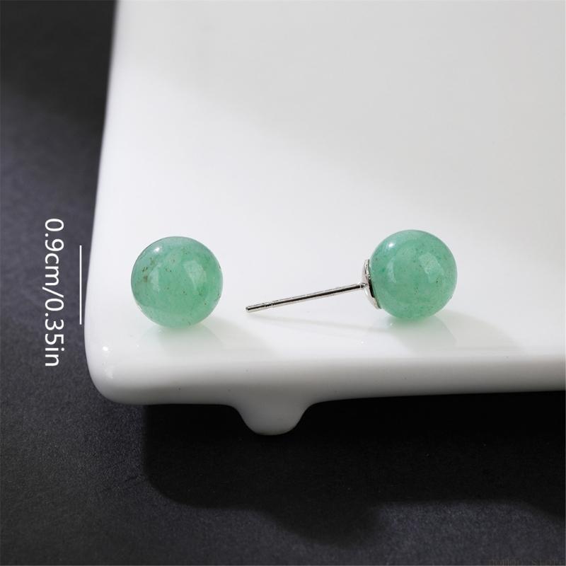 31BF 천연 크리스탈 라운드 구슬 귀걸이 민감한 피부 - Formal Wear Jewelry For Women 리뷰 및 가격