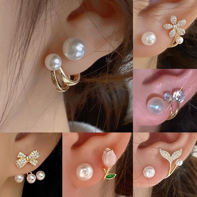 925 실버 니들 한국 패션 진주 스터드 귀걸이 여성용 - Pearl Earring Stud 리뷰 및 가격