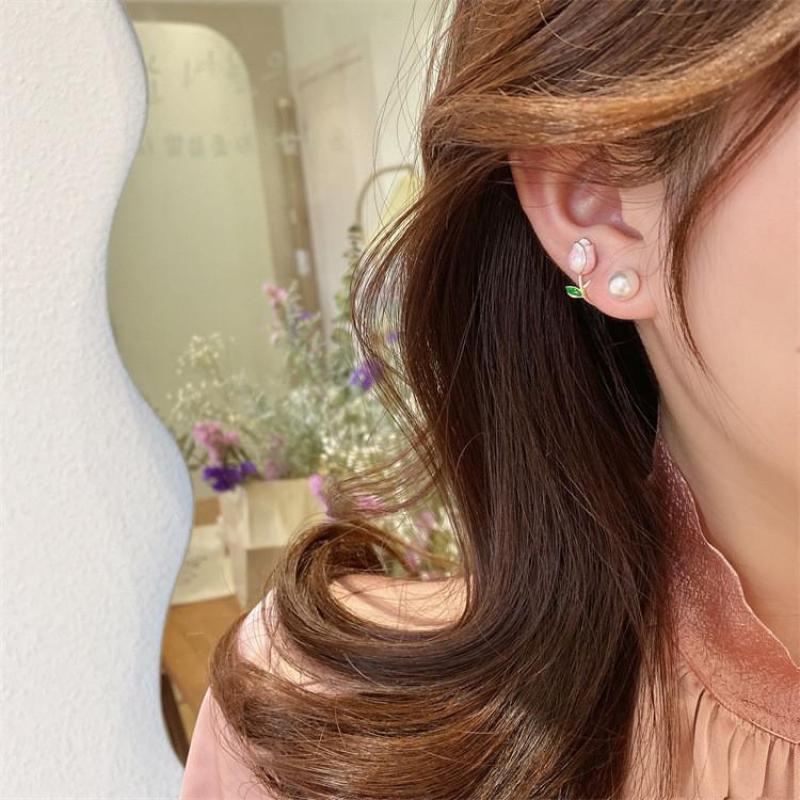 925 실버 니들 한국 패션 진주 스터드 귀걸이 여성용 - Pearl Earring Stud 리뷰 및 가격
