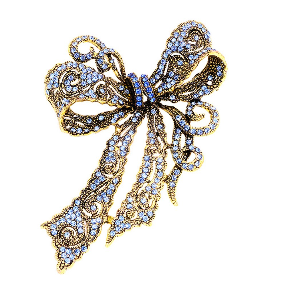 빈티지 활 모양 브로치, 여성을 위한 우아한 라인스톤  - Formal Wear Jewelry For Women 리뷰 및 가격