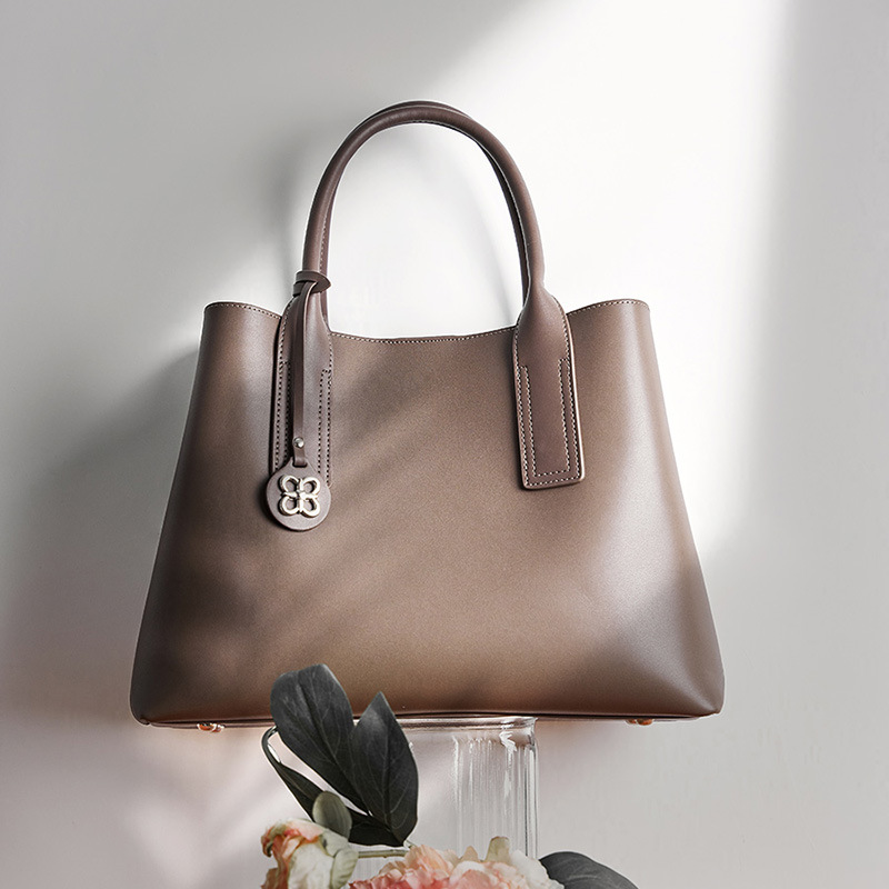 여성용 블랙 천연 가죽 스트럭쳐드 토트백, 탑 핸들 숄 - Shoulder Bag Structured 리뷰 및 가격