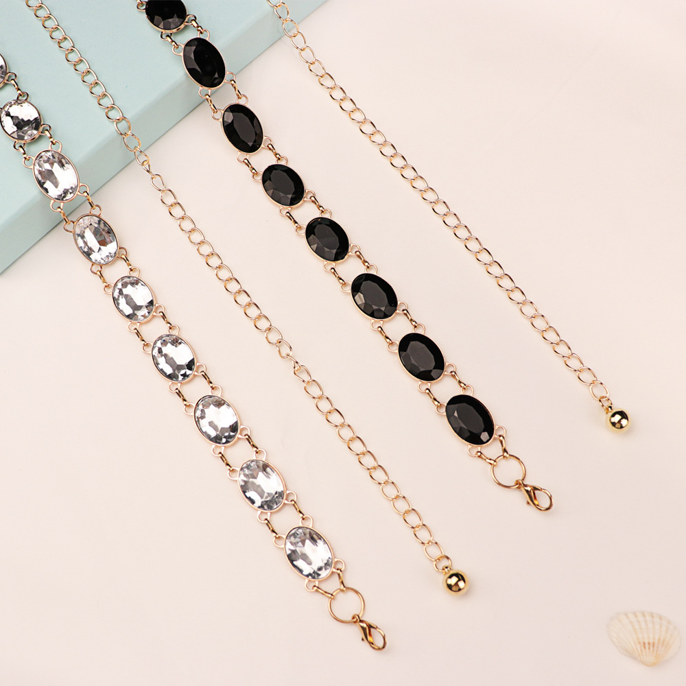 세련된 라인스톤 허리 체인 여성용 골드 메탈 벨트 드레 - Formal Wear Jewelry For Women 리뷰 및 가격