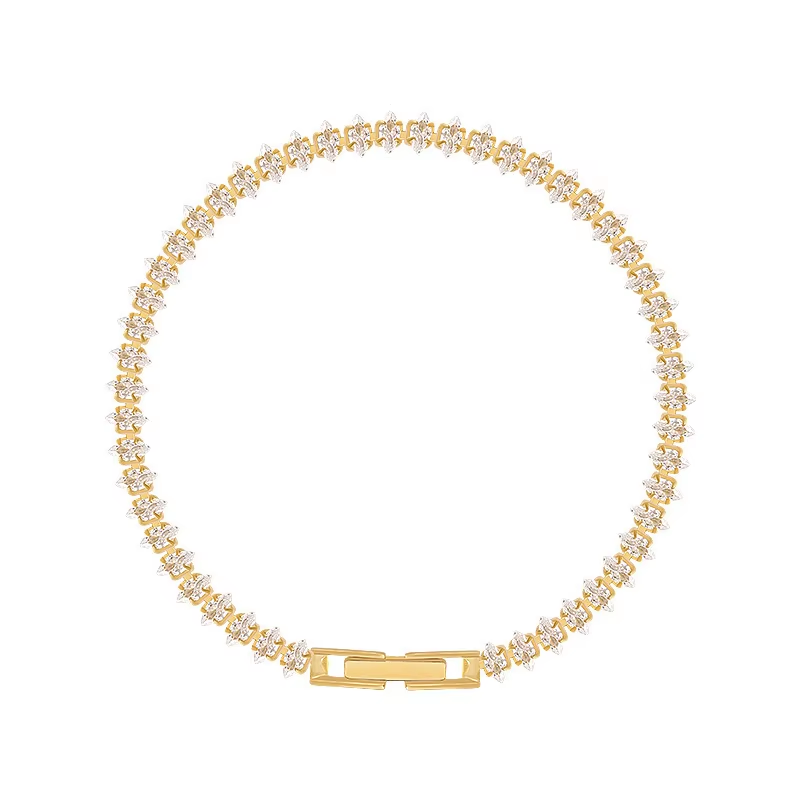 우아한 골드 CZ 팔찌 – 여성용 반짝이는 조절 가능한 - Formal Wear Jewelry For Women 리뷰 및 가격