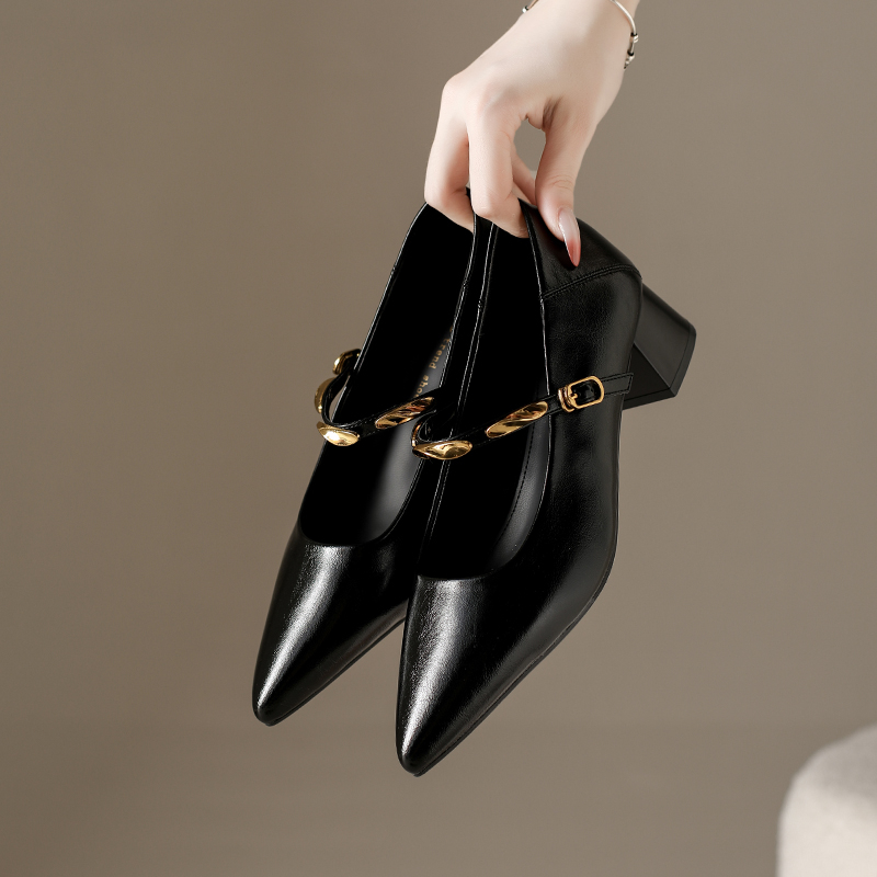 새로운 스타일 패션 여성용 뾰족코 메리 제인 단화 여성 - Pump Heel Block 리뷰 및 가격