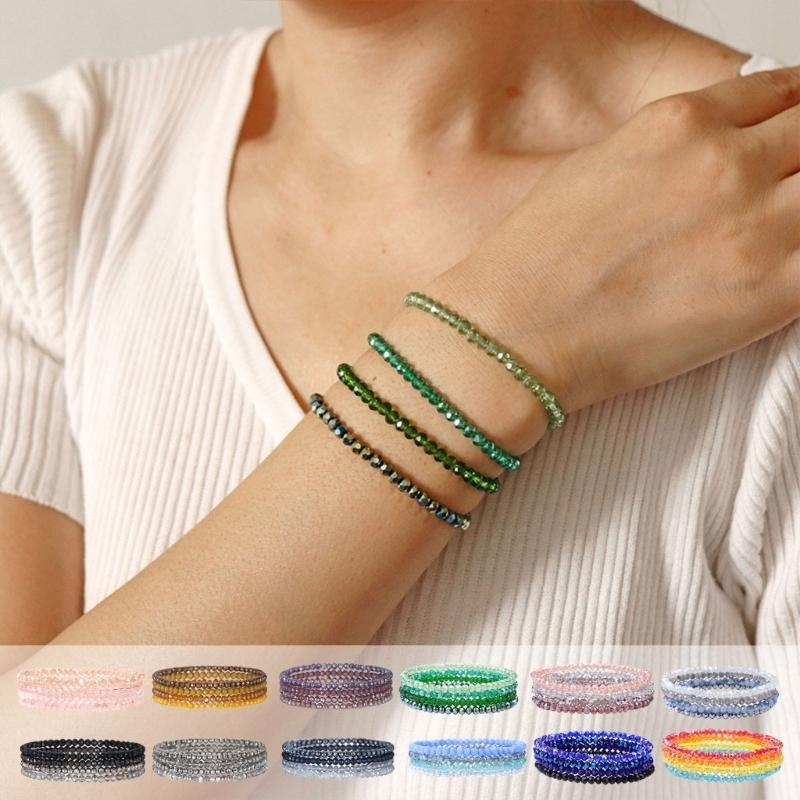 조정 가능한 여러 가지 빛깔의 크리스탈 팔찌 캐주얼 의 - Formal Wear Jewelry For Women 리뷰 및 가격