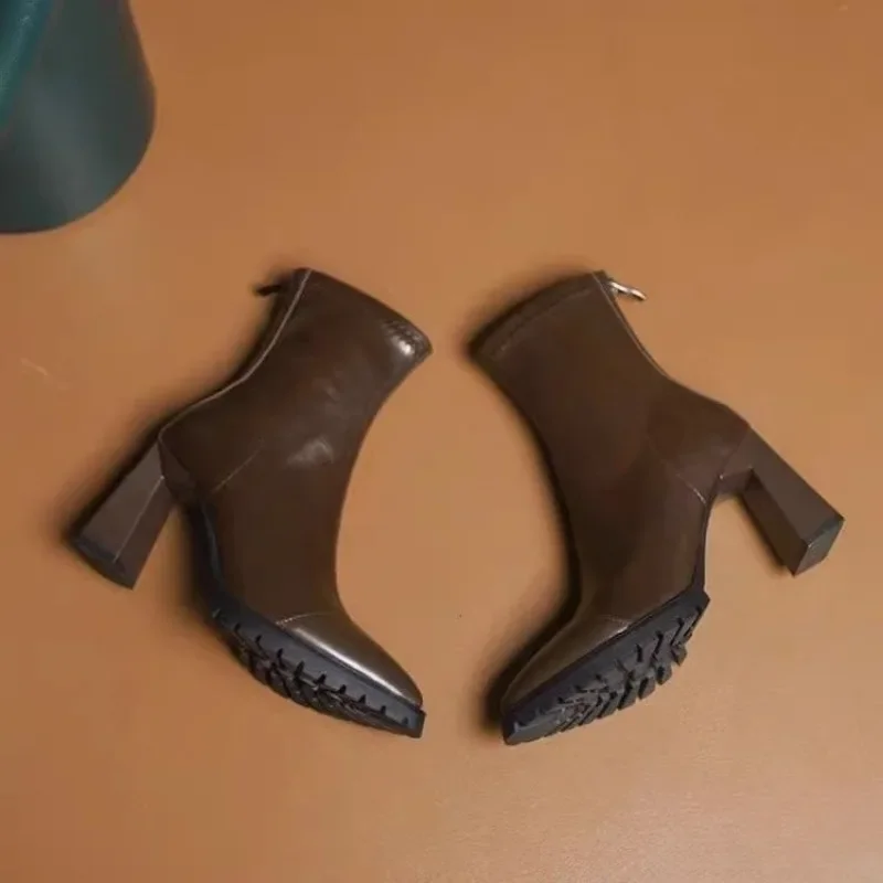 뾰족코 프렌치 타이트 부츠 스트레치 부츠 가을 겨울 신 - Pump Heel Block 리뷰 및 가격