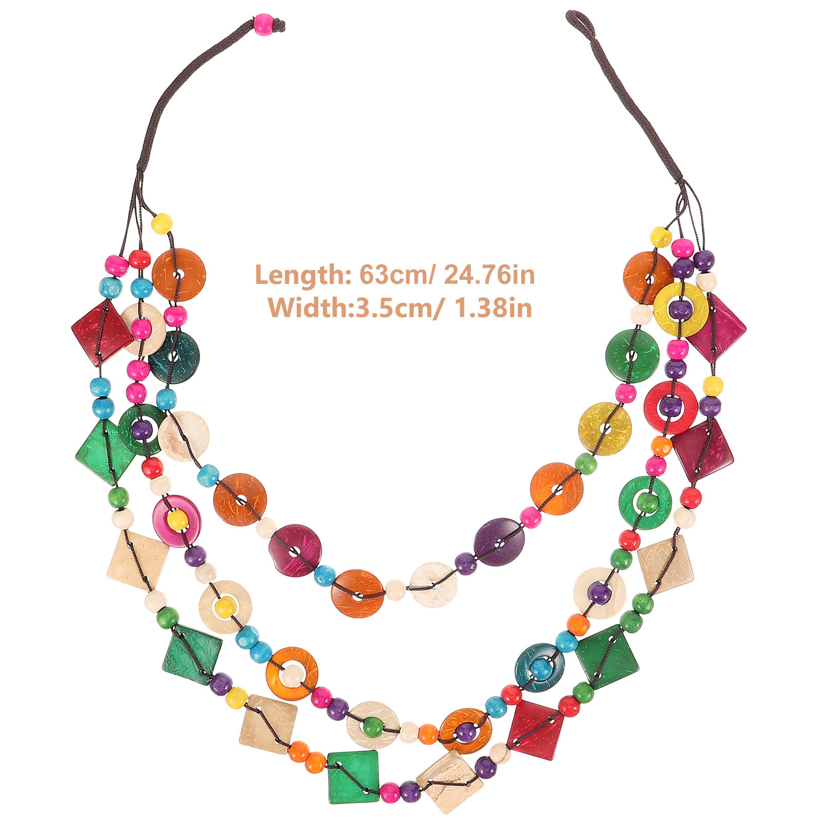 여성 보헤미아 목걸이 레트로 우드 비즈 목걸이 코코넛  - Formal Wear Jewelry For Women 리뷰 및 가격