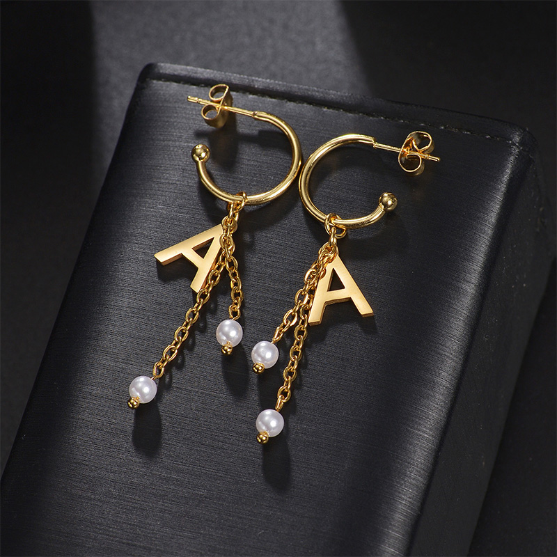 Auxauxme 사용자 정의 이름 귀걸이 스테인레스 스 - Pearl Earring Stud 리뷰 및 가격