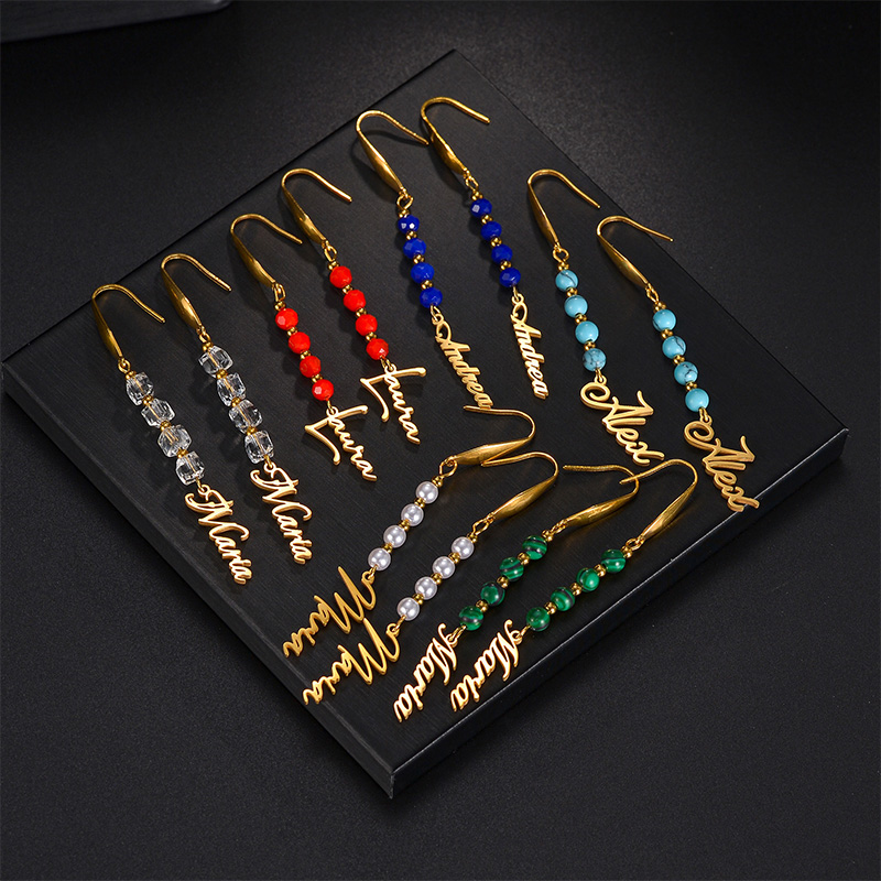 Auxauxme 사용자 정의 이름 귀걸이 스테인레스 스 - Pearl Earring Stud 리뷰 및 가격