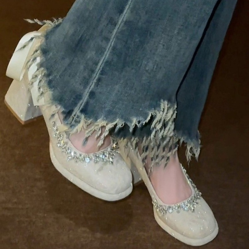 프렌치 메리 제인 블록 힐 펌프스 여성용 라운드 토 라 - Pump Heel Block 리뷰 및 가격