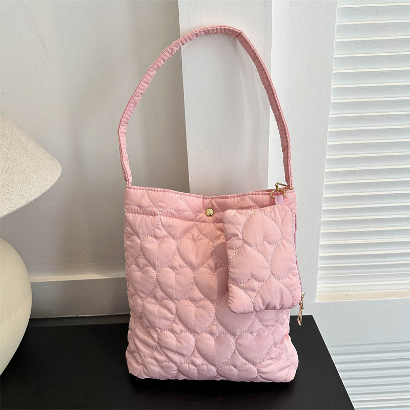 여성을 위한 새로운 패션 솔리드 컬러 퀼팅 토트백 캐주 - Shoulder Bag Structured 리뷰 및 가격