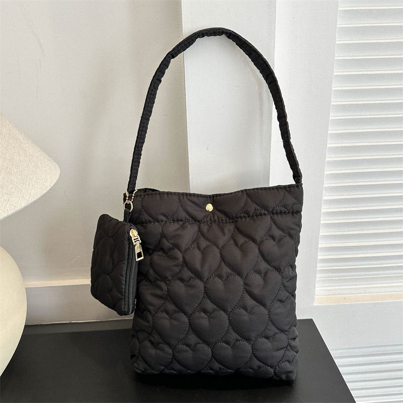 여성을 위한 새로운 패션 솔리드 컬러 퀼팅 토트백 캐주 - Shoulder Bag Structured 리뷰 및 가격