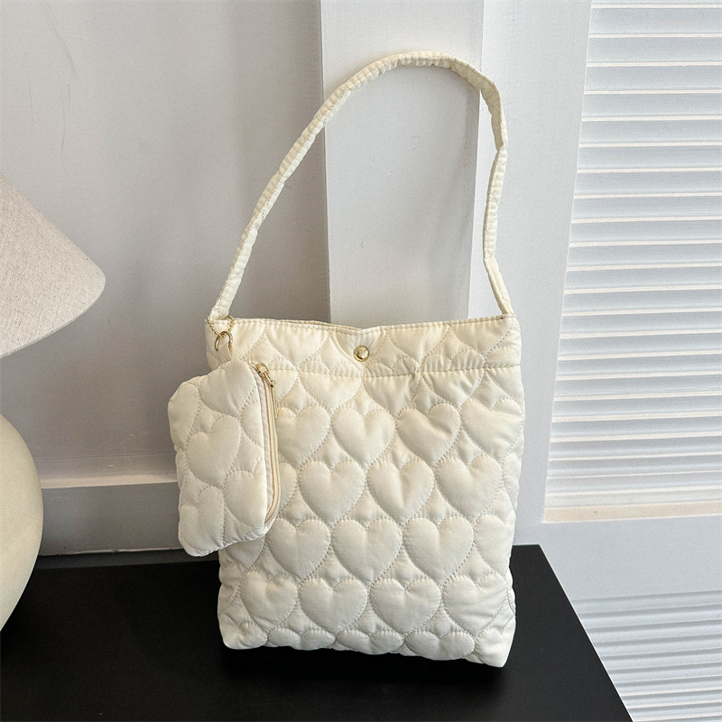 여성을 위한 새로운 패션 솔리드 컬러 퀼팅 토트백 캐주 - Shoulder Bag Structured 리뷰 및 가격