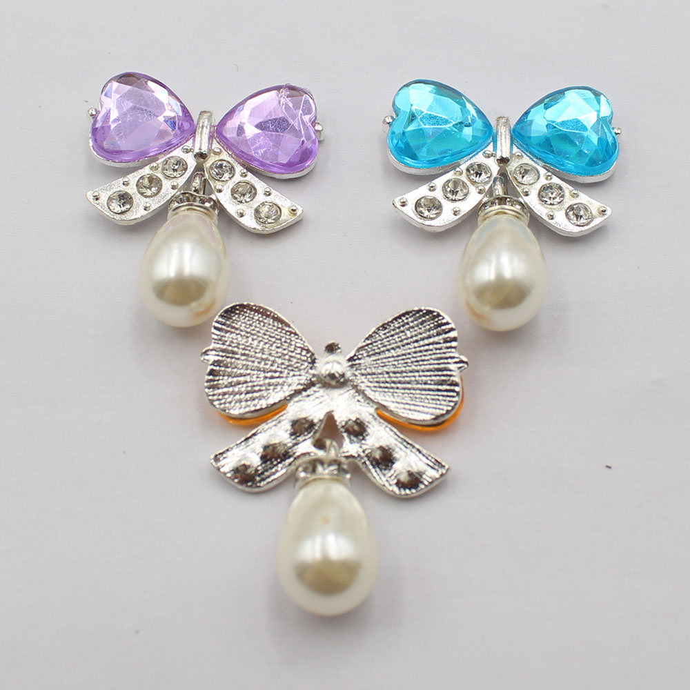 5개/세트 은합금 다이아몬드 장식 리본, 물방울 진주  - Pearl Earring Stud 리뷰 및 가격