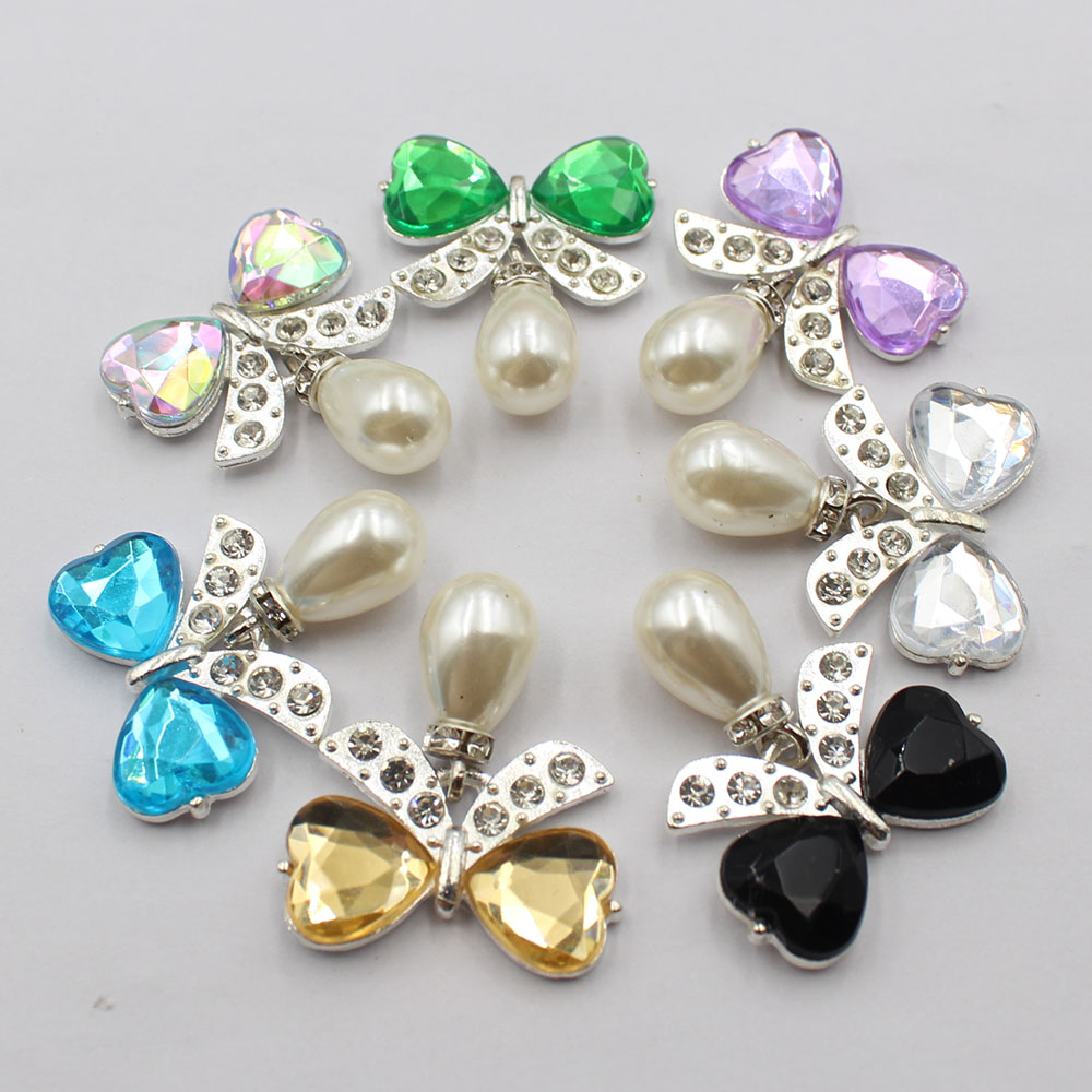 5개/세트 은합금 다이아몬드 장식 리본, 물방울 진주  - Pearl Earring Stud 리뷰 및 가격