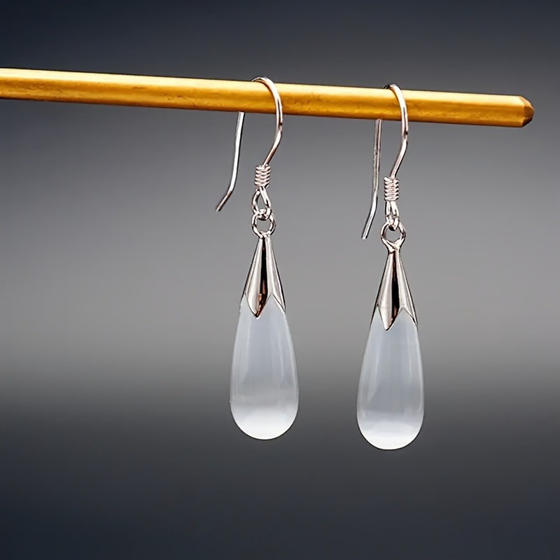 미니멀리스트 스털링 실버 드롭 귀걸이, 매끄럽게 광택  - Formal Wear Jewelry For Women 리뷰 및 가격