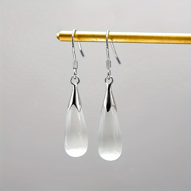 미니멀리스트 스털링 실버 드롭 귀걸이, 매끄럽게 광택  - Formal Wear Jewelry For Women 리뷰 및 가격