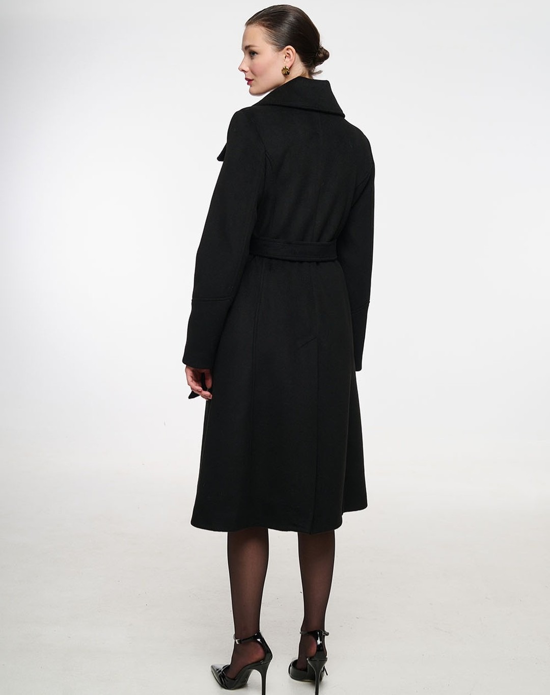빈티지 블랙 스탠드 칼라 여성 울 코트 플러스 사이즈  - Women'S Formal Wear Plus Size 리뷰 및 가격