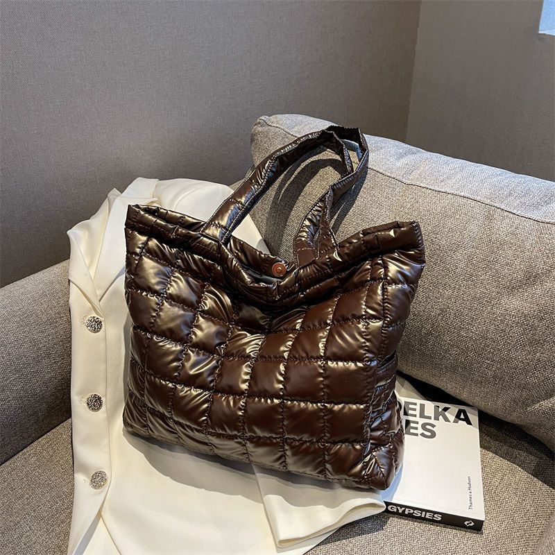 뜨거운 판매 겨울 공간 코튼 토트, 여성 대용량 패딩  - Shoulder Bag Structured 리뷰 및 가격