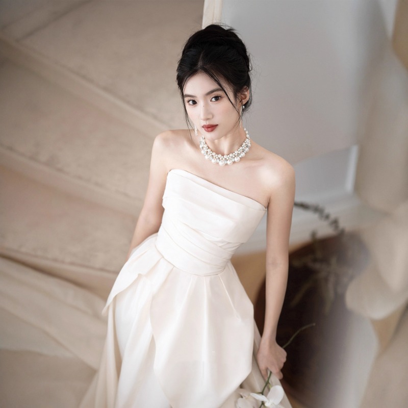 프랑스식 스트랩리스 신부 약혼 드레스, 여성 니치 라이 - Women'S Formal Wear To A Wedding 리뷰 및 가격