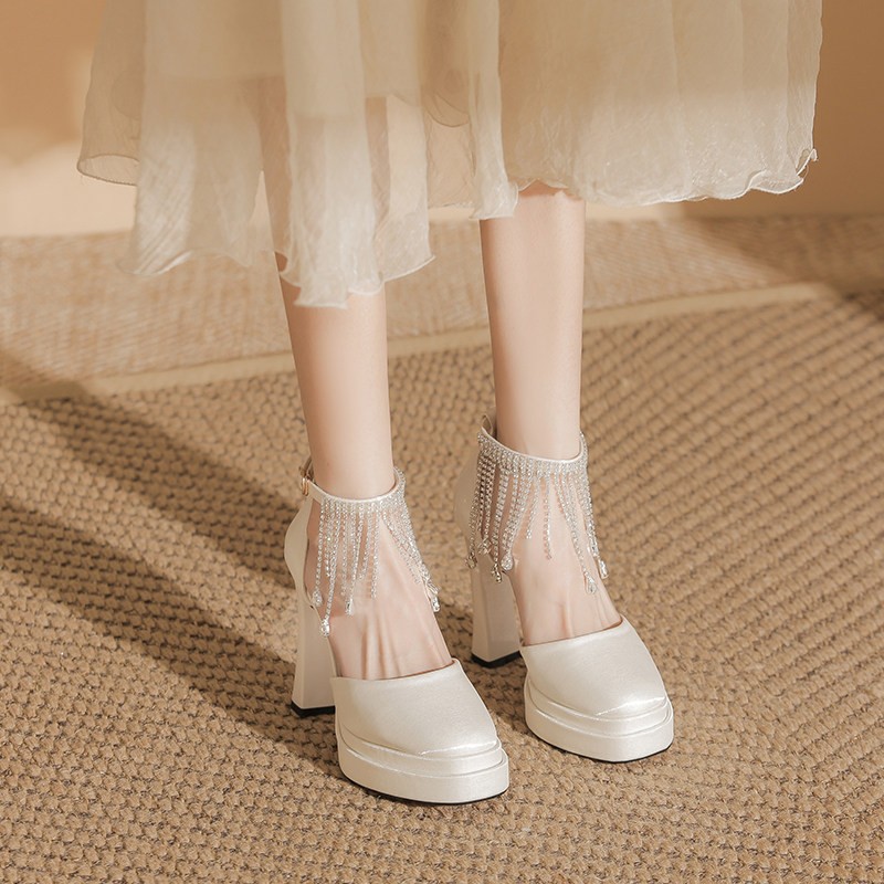여성용 메리제인 브라이덜 슈즈, 스퀘어 토 블록 힐 플 - Pump Heel Block 리뷰 및 가격