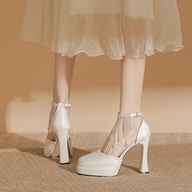 여성용 메리제인 브라이덜 슈즈, 스퀘어 토 블록 힐 플 - Pump Heel Block 리뷰 및 가격