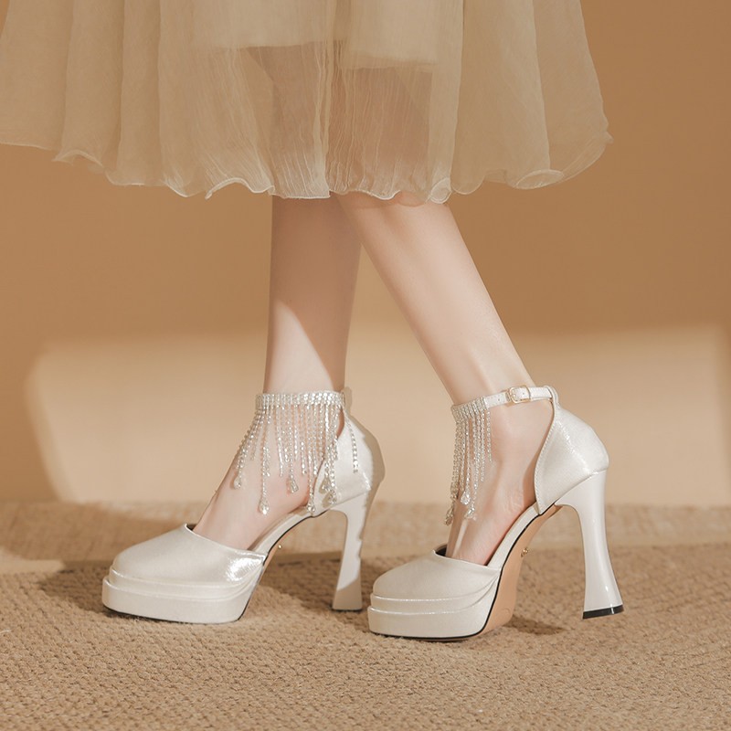 여성용 메리제인 브라이덜 슈즈, 스퀘어 토 블록 힐 플 - Pump Heel Block 리뷰 및 가격