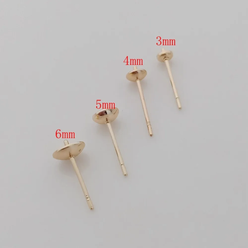 14K 금도금 비즈 액세서리, 반구멍 부착형 귀걸이,  - Pearl Earring Stud 리뷰 및 가격
