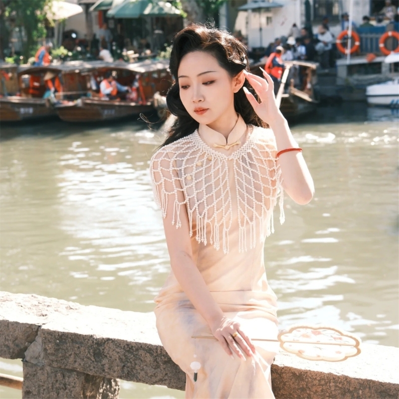 Qipao 드레스 코디에 딱 맞는 통기성 진주 악센트  - Formal Wear Jewelry For Women 리뷰 및 가격