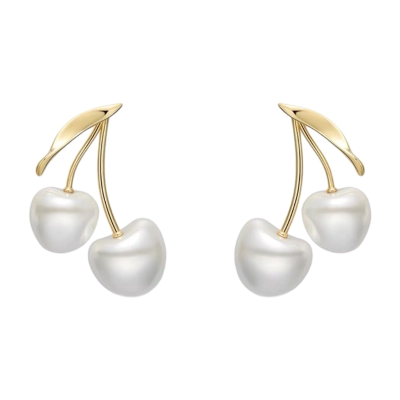 체리 꽃송이 진주 귀 보석 체리 진주 드롭 귀걸이 매일 - Formal Wear Jewelry For Women 리뷰 및 가격