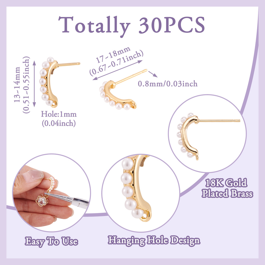 여성용 귀걸이 DIY 쥬얼리 제작을 위한 ABS 플라스 - Pearl Earring Stud 리뷰 및 가격