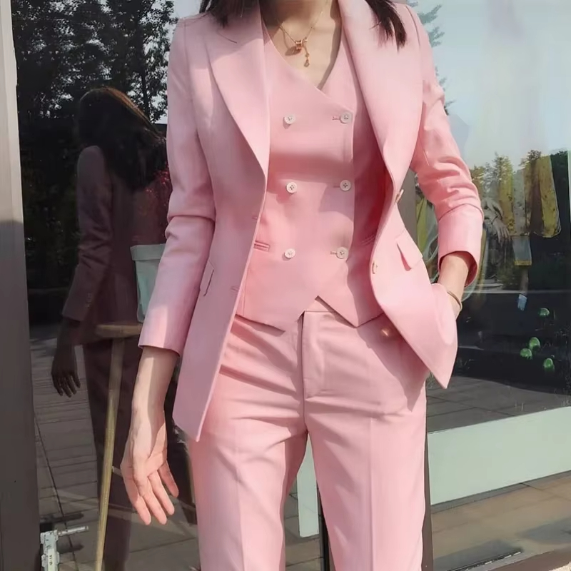 여성 고급 정장 3피스 슬림핏 맞춤 제작 오피스룩 세트 - Women Formal Wear Vest 리뷰 및 가격
