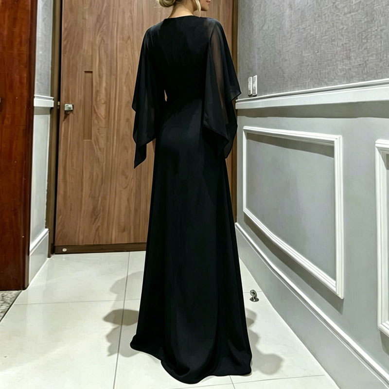 여성 정장 점프수트 2피스 세트 시스루 플레어 슬리브  - Formal Attire Woman 리뷰 및 가격
