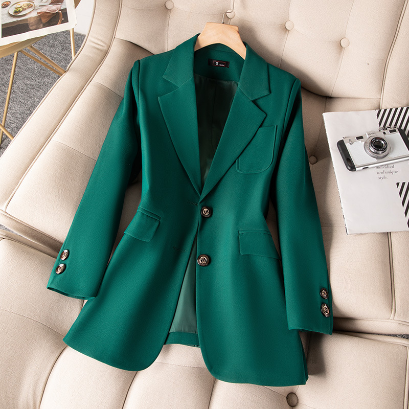 여성용 정장 블레이저 코트, 긴 소매 싱글 브레스트 재 - Women Formal Wear Black 리뷰 및 가격